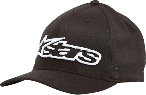 Alpinestars Blaze Flexfit Hat - 1039-81005 (Black/White - LXL) in Saudi Arabia