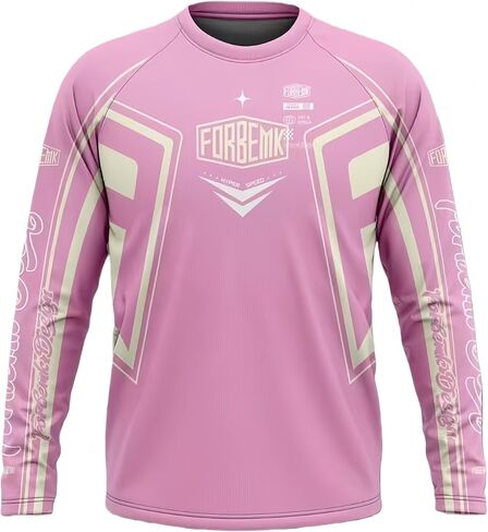 FORBEMK Kids MTB Cycling Jersey,Youth Long Sleeve Bike Shirt, UPF 50+ Breathable Moisture-Wicking for Trail & Enduro Riding in Saudi Arabia