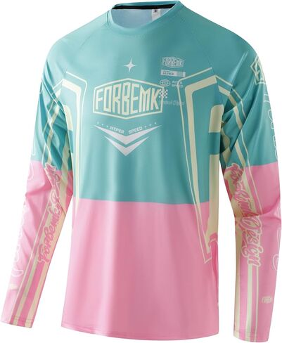 FORBEMK Kids MTB Cycling Jersey,Youth Long Sleeve Bike Shirt, UPF 50+ Breathable Moisture-Wicking for Trail & Enduro Riding in Saudi Arabia