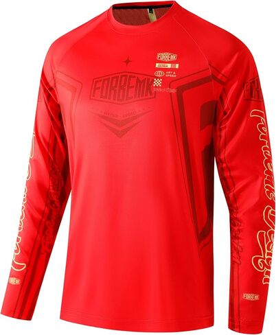 FORBEMK Kids MTB Cycling Jersey,Youth Long Sleeve Bike Shirt, UPF 50+ Breathable Moisture-Wicking for Trail & Enduro Riding in Saudi Arabia