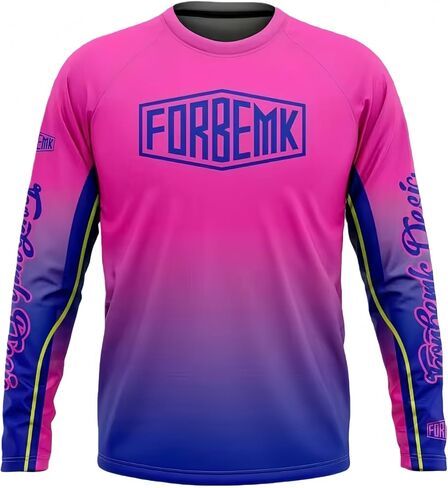 FORBEMK Kids MTB Cycling Jersey,Youth Long Sleeve Bike Shirt, UPF 50+ Breathable Moisture-Wicking for Trail & Enduro Riding in Saudi Arabia