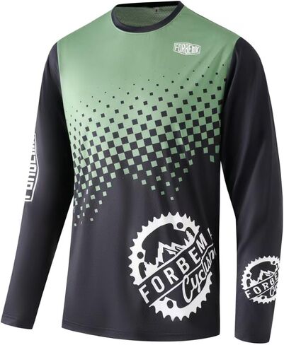 FORBEMK Kids MTB Cycling Jersey,Youth Long Sleeve Bike Shirt, UPF 50+ Breathable Moisture-Wicking for Trail & Enduro Riding in Saudi Arabia