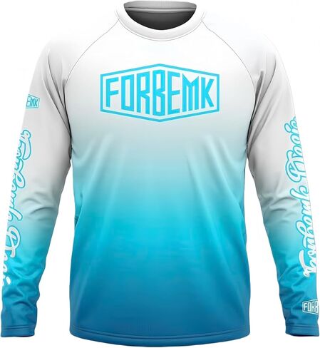 FORBEMK Kids MTB Cycling Jersey,Youth Long Sleeve Bike Shirt, UPF 50+ Breathable Moisture-Wicking for Trail & Enduro Riding in Saudi Arabia
