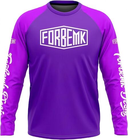 FORBEMK Kids MTB Cycling Jersey,Youth Long Sleeve Bike Shirt, UPF 50+ Breathable Moisture-Wicking for Trail & Enduro Riding in Saudi Arabia