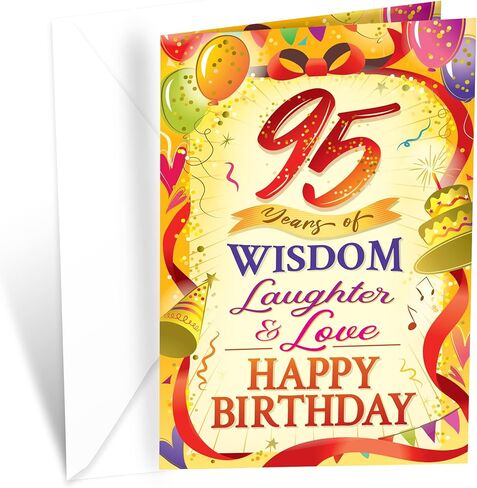 بطاقة عيد الميلاد الـ 95 من Prime Greetings، مصنوعة في أمريكا، صديقة للبيئة، سميكة من البطاقات مع ظرف ممتاز 5 بوصة × 7.75 بوصة، معبأة في بريد واقٍ in Saudi Arabia