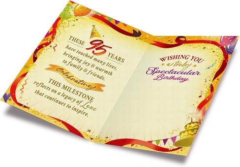 بطاقة عيد الميلاد الـ 95 من Prime Greetings، مصنوعة في أمريكا، صديقة للبيئة، سميكة من البطاقات مع ظرف ممتاز 5 بوصة × 7.75 بوصة، معبأة في بريد واقٍ in Saudi Arabia