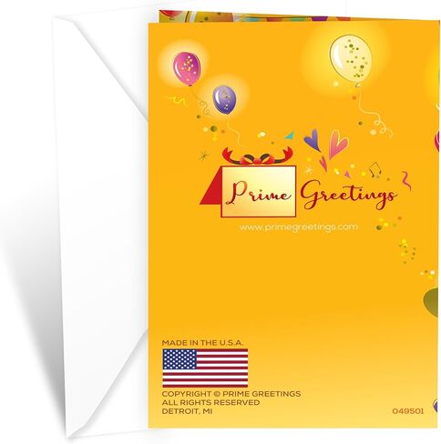 بطاقة عيد الميلاد الـ 95 من Prime Greetings، مصنوعة في أمريكا، صديقة للبيئة، سميكة من البطاقات مع ظرف ممتاز 5 بوصة × 7.75 بوصة، معبأة في بريد واقٍ in Saudi Arabia