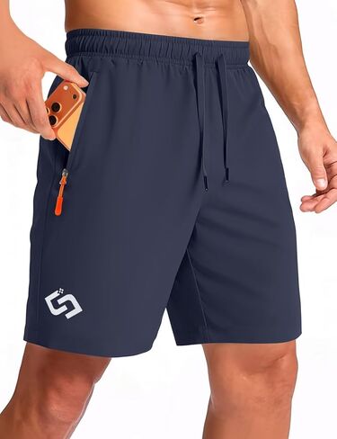Men's 7" Athletic Gym Shorts with Zipper Pockets Lightweight Quick Dry Shorts for Mens Running Basketball Workout in Saudi Arabia