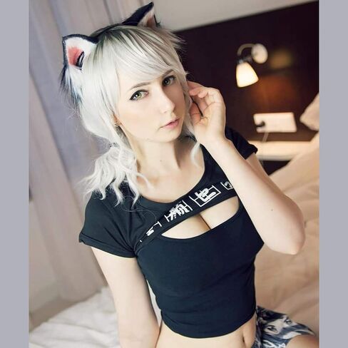 YOMORIO Sexy Cow Lingerie Cow Bikini with Black Anime Crop Top Thong in Saudi Arabia