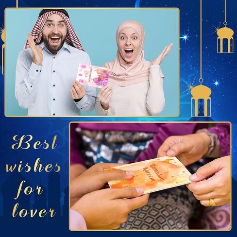 Cholemy 24 Pack Eid Mubarak Cards Happy Ramadan Greeting Cards with Stickers Envelopes Assorted Eid Al-Fitr Gift Set for Ramadan Mubarak Party Decorations Invitations Favors Celebration Supplies in Saudi Arabia