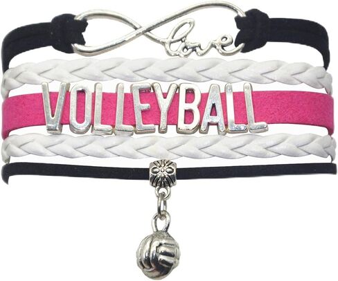 Volleyball Bracelet Jewelry Infinity Volleyball Charm Bracelet Gift For Volleyball Team Adult Fans, Volleyball Lovers, Volleyball Player Themed Gifts in Saudi Arabia