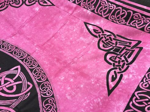 Celtic Knot Mandala Rose Pink Tapestry Wall Hanging Bedspread in Saudi Arabia