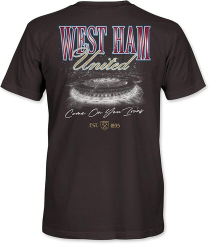 تي شيرت West Ham United مصنوع من القطن الفاخر ذو اللون الناعم المغسول in Kuwait