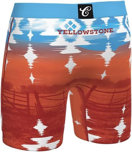 Contenders x Yellowstone - ملابس داخلية Ranch Sunset للرجال - ملابس داخلية فائقة النعومة قابلة للتمدد + لا راحة أثناء الركوب - معدات الأداء اليومي in Kuwait