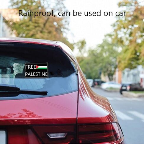 12 Pack Free Palestine Flag Stickers Waterproof Car Stickers Decals Gaza Flag Arabic Freedom for Palestinians Stand with Israel Support Israel Stickers Laptop Bumper Stickers Decal in Kuwait