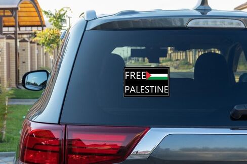 12 Pack Free Palestine Flag Stickers Waterproof Car Stickers Decals Gaza Flag Arabic Freedom for Palestinians Stand with Israel Support Israel Stickers Laptop Bumper Stickers Decal in Kuwait