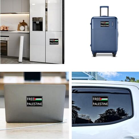 12 Pack Free Palestine Flag Stickers Waterproof Car Stickers Decals Gaza Flag Arabic Freedom for Palestinians Stand with Israel Support Israel Stickers Laptop Bumper Stickers Decal in Kuwait