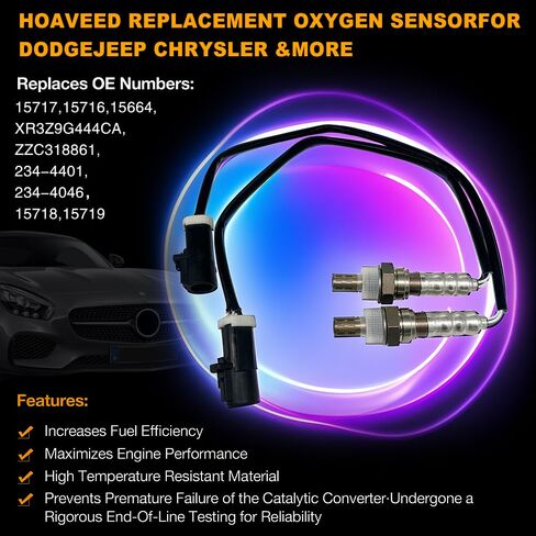 2PCS Oxygen O2 Sensor Upstream & Downstream Compatible with Ford F-150 F-250 F-350 Ranger Escape Explorer Expedition Mustang Focus Lincoln Mazda Mercury | Replace# 15716 15717 15718 15719 in Kuwait