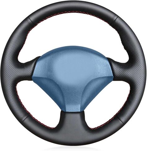 غطاء عجلة قيادة السيارة لعام 2006 Acura Rsx Type S 2002 2005 لعام 2004 Honda S2000 2001 2000 Insight 2003 Honda Civic Si Sport مخيط يدويًا للمركبات عجلة القيادة باللون الأسود in Kuwait