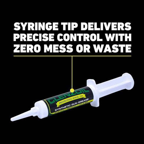 Clenzoil Field & Range Synthetic Gun Grease | 0.5 oz. Syringe with Precision Needle Tip | Superior Anti-Seize Lubricant & Rust Protection for All Types of Firearms in Kuwait