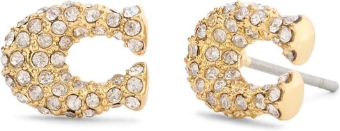 COACH Jewelry Women's Pavé Signature C Stud Earrings in Saudi Arabia
