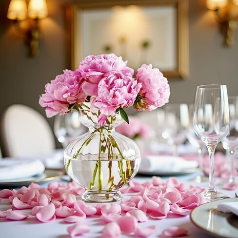 مزهريات زجاجية كبيرة للقطع المركزية واسعة وكبيرة مضلعة مزهرية صفير لمبة الأفوكادو المزهريات الشفافة لتزيين الطاولة سمك حديث لحفل زفاف ديكور غرفة المعيشة المنزلية 7.63 بوصة عرض × 8.66 بوصة ارتفاع in Kuwait