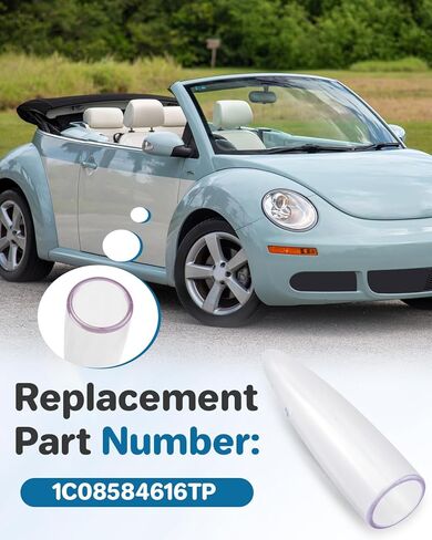 Car Transparent Clear Bud Flower Vase Fit for VW New Beetle 1998-2010, Replace 1C08584616TP in Saudi Arabia