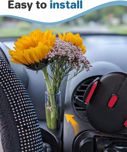 Car Transparent Clear Bud Flower Vase Fit for VW New Beetle 1998-2010, Replace 1C08584616TP in Saudi Arabia