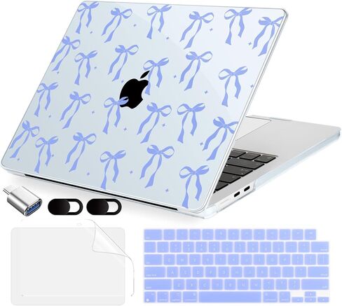 MecBevia Compatible with 2026 M5 MacBook Air 13 inch Case 2026 2025 2024-2022 M5 A3449 M4 A3240 M3 A3113 M2 A2681, Keyboard Cover, Screen Protector, Webcam Cover & Type-C OTG, Seamless Floral in Saudi Arabia