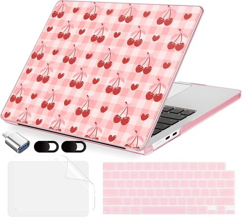 MecBevia Compatible with 2026 M5 MacBook Air 13 inch Case 2026 2025 2024-2022 M5 A3449 M4 A3240 M3 A3113 M2 A2681, Keyboard Cover, Screen Protector, Webcam Cover & Type-C OTG, Seamless Floral in Saudi Arabia