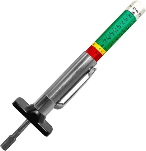 Car Tire Tread Depth Gauge, Universal Color Coded Tire Wear Depth Gauge Tool in 32nds, Automotive Tires Measuring Tool Accessories for Car, Truck, Motorcycle (1PC) in Saudi Arabia