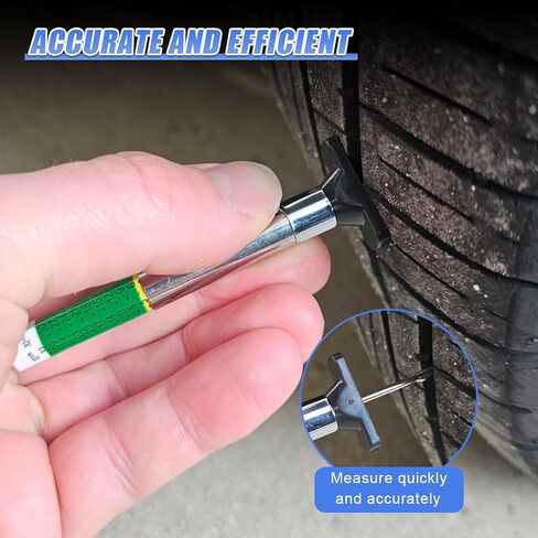 Car Tire Tread Depth Gauge, Universal Color Coded Tire Wear Depth Gauge Tool in 32nds, Automotive Tires Measuring Tool Accessories for Car, Truck, Motorcycle (1PC) in Saudi Arabia