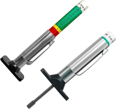 Car Tire Tread Depth Gauge, Universal Color Coded Tire Wear Depth Gauge Tool in 32nds, Automotive Tires Measuring Tool Accessories for Car, Truck, Motorcycle (1PC) in Saudi Arabia