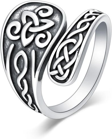 Vintage Spoon Rings 925 Sterling Silver Sunflower/Celtic Knot/Moon and Sun Thumb Rings Vintage Thumb Jewelry Gifts for Women in Kuwait