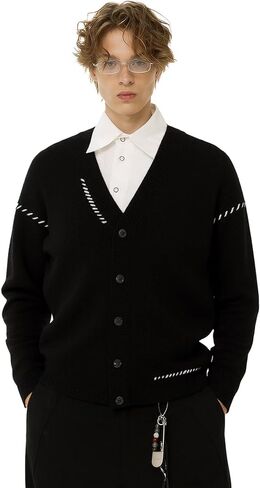 Bakyarder Cardigan Sweater Cozy Chunky Knit Open Front Cardigan V Neck Oversized Sweaters Y2K 2025 Outfits for Fall Winter in Saudi Arabia