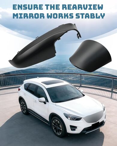 Right Side Mirror Lower Cover Trim and Base Fit for Mazda CX-5 2015 2016 (With Light) and CX-3 2016-2019, Passenger Side Replacement Set in Saudi Arabia