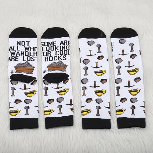 PXTIDY 2 Pairs Rock Collector Socks Geologist Gifts Some Are Looking For Cool Rocks Geologist Sock in Saudi Arabia