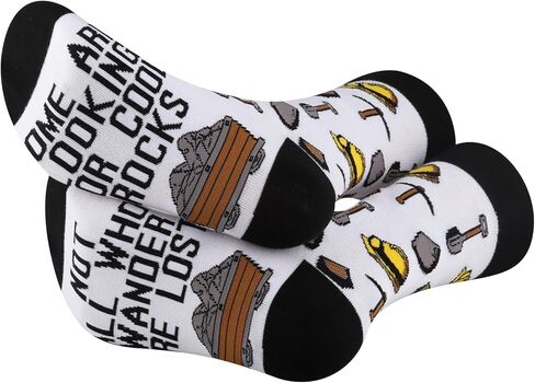 PXTIDY 2 Pairs Rock Collector Socks Geologist Gifts Some Are Looking For Cool Rocks Geologist Sock in Saudi Arabia