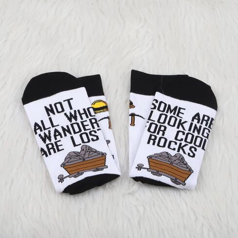 PXTIDY 2 Pairs Rock Collector Socks Geologist Gifts Some Are Looking For Cool Rocks Geologist Sock in Saudi Arabia