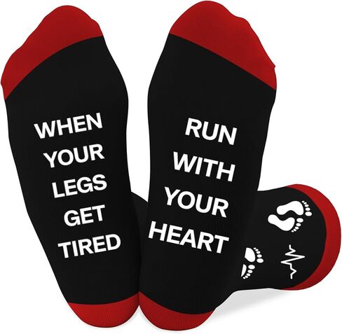 Running Gifts for Runners Men Women Stocking Stuffer Birthday Christmas Presents Marathon Workout Motivational Athletic Sports Inspirational Long Distance Trail Gym Running Socks in Saudi Arabia