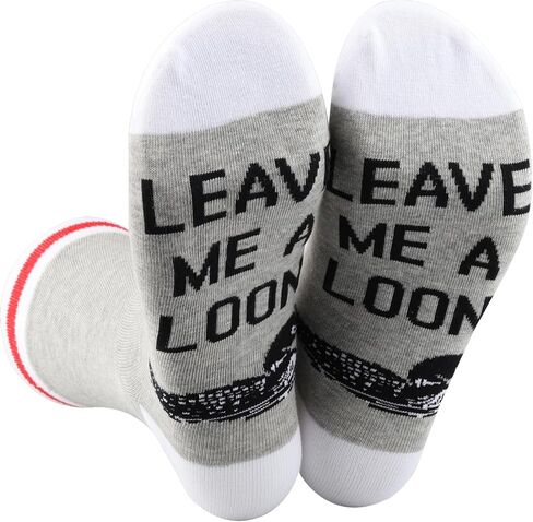 CENWA 1 Pair Loon Socks Leave Me A Loon Socks Loon Bird Gift For Bird Lover in Saudi Arabia