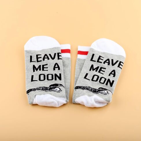 CENWA 1 Pair Loon Socks Leave Me A Loon Socks Loon Bird Gift For Bird Lover in Saudi Arabia