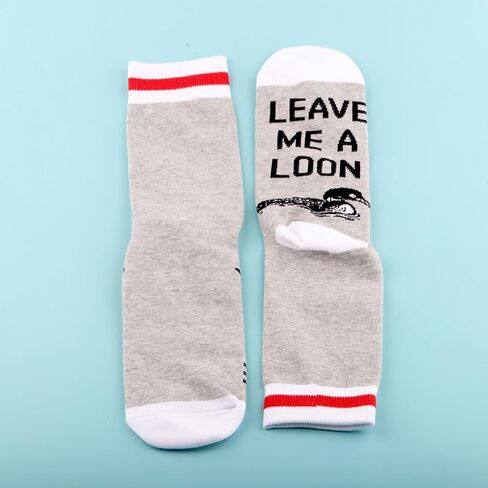 CENWA 1 Pair Loon Socks Leave Me A Loon Socks Loon Bird Gift For Bird Lover in Saudi Arabia