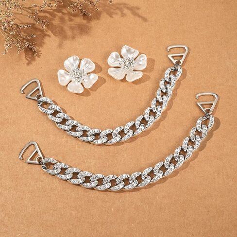 Bling Shoe Charms Designer Bling Chain Shoes Accessories for Women Girls Jewelry Cute Shoe Decoration Charms Butterfly Flower for Birthday Gifts Party Favors in Saudi Arabia