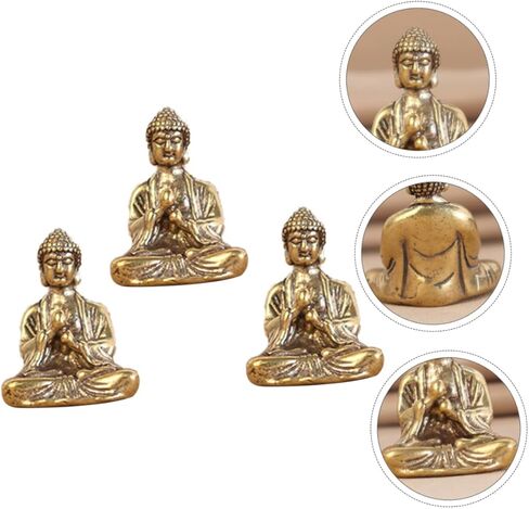 ARTIBETTER 12 Pcs Buddha Decorative Ornaments Mini Buddha Statue Desktop Decoration House Decorations for Home Mini Toy Feng Shui Meditation Statues Adornments Brass in Saudi Arabia