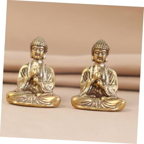 ARTIBETTER 12 Pcs Buddha Decorative Ornaments Mini Buddha Statue Desktop Decoration House Decorations for Home Mini Toy Feng Shui Meditation Statues Adornments Brass in Saudi Arabia