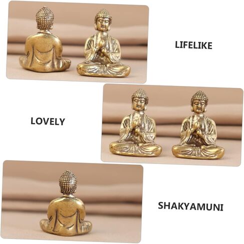 ARTIBETTER 12 Pcs Buddha Decorative Ornaments Mini Buddha Statue Desktop Decoration House Decorations for Home Mini Toy Feng Shui Meditation Statues Adornments Brass in Saudi Arabia