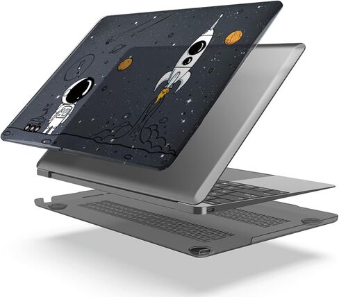 Protective Hard Shell Compatible with MacBook Air 13 inch Case M1 2020 2019 2018 Model A2337 A2179 A1932 with Air 13.3" Retina Display,Plastic Hard Cover,Astronaut and Rocket in Kuwait