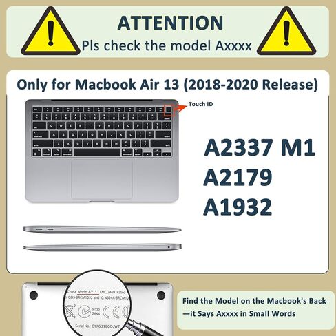 Protective Hard Shell Compatible with MacBook Air 13 inch Case M1 2020 2019 2018 Model A2337 A2179 A1932 with Air 13.3" Retina Display,Plastic Hard Cover,Astronaut and Rocket in Kuwait