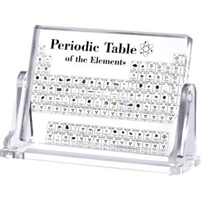 HeiMma Acrylic Periodic Table with Real Elements Inside，Size: 8.3" * 5.5", Gifts for Science Lovers Science Teacher Student in Kuwait